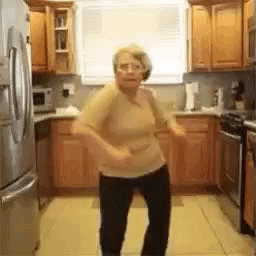 Old Lady Dancing 256 X 256 Gif GIF