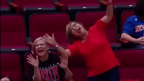 Old Lady Dancing During A Game GIF