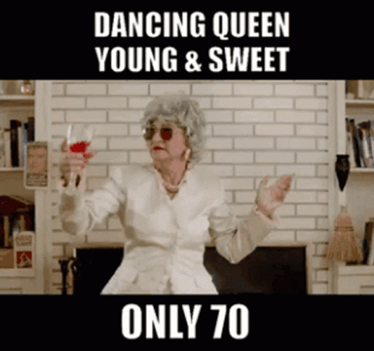 Old Lady Dancing Queen Young And Sweet GIF