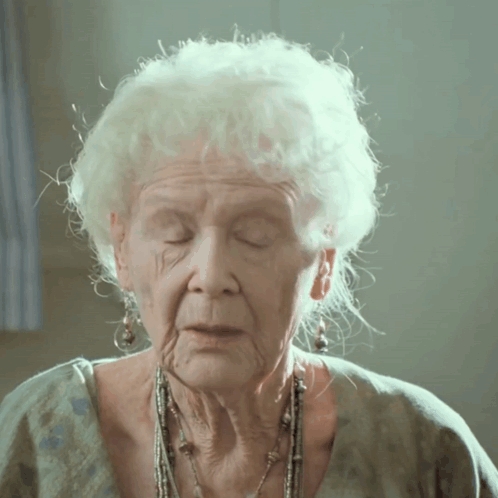 Old Lady Disappointed Reaction GIF