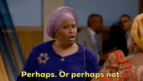 Old Lady Maybe So Is Perhaps Or Not GIF