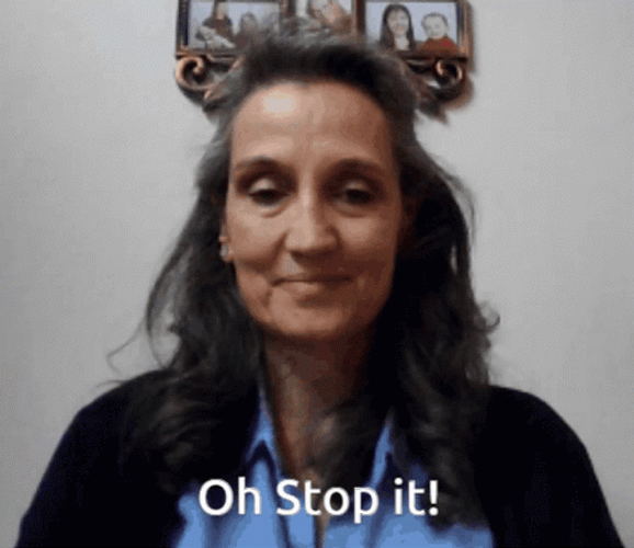 Old Lady Oh Stop It GIF