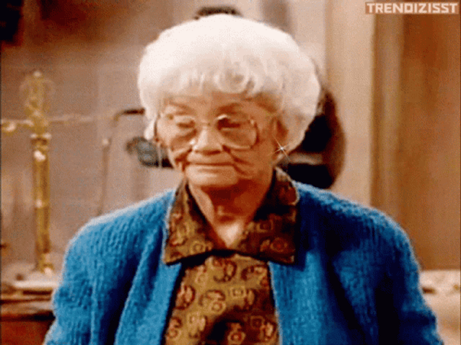 Old Lady Shake My Head GIF