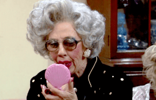 Old Lady Yetta Rosenberg Putting Make Up On GIF