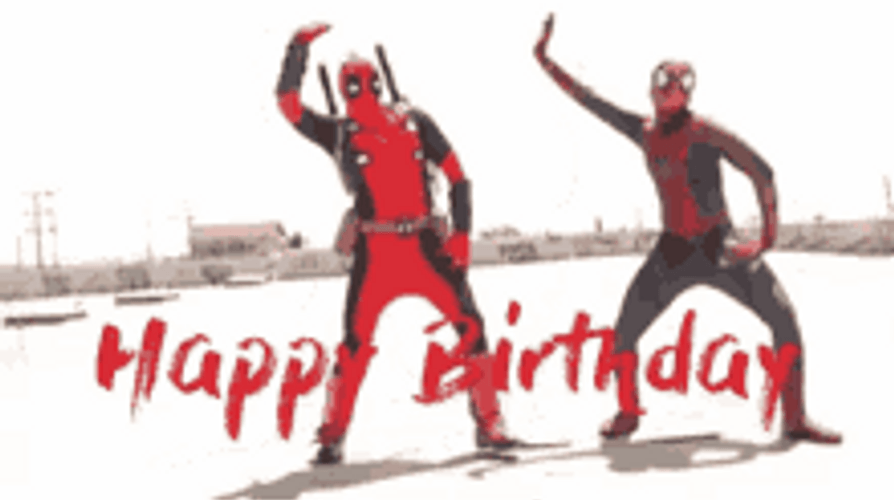 Old Man Birthday Spider Man Dancing GIF