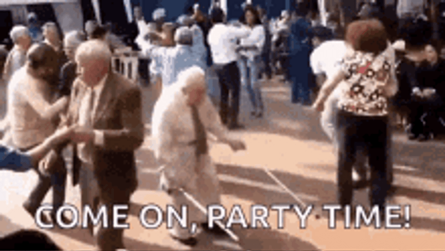Old Man Dancing Throw Away Walking Canes GIF
