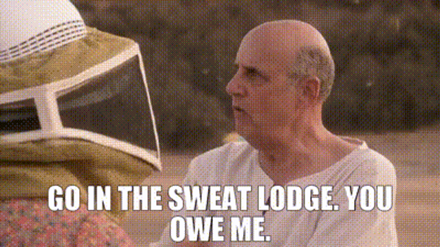 Old Man Demanding Getting Inside Sweat Lodge GIF