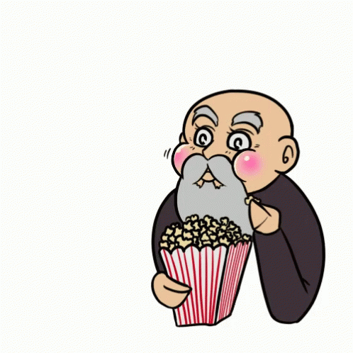 Old Man Eating Popcorn Objection GIF