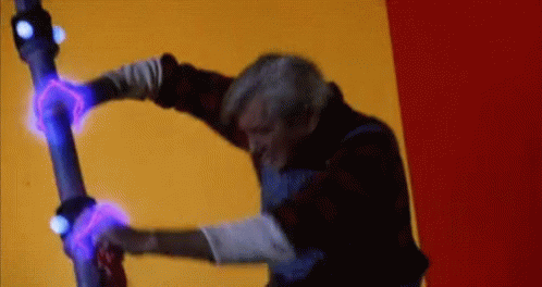 Old Man Electrocuted By The Pole GIF