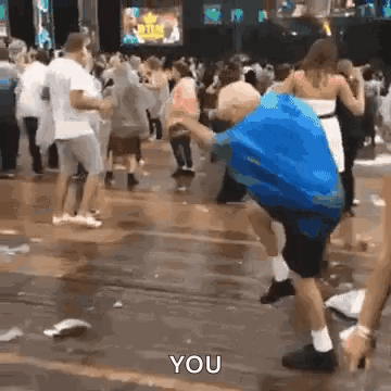 Old Man Enjoying Running Man Dance GIF