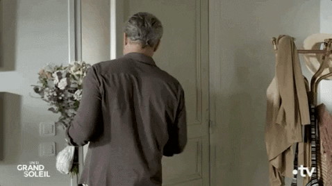 Old Man Giving Flowers GIF