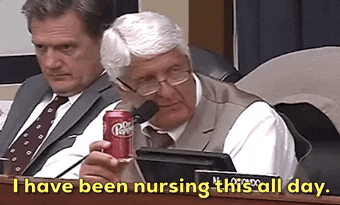 Old Man Holding Dr Pepper Can GIF