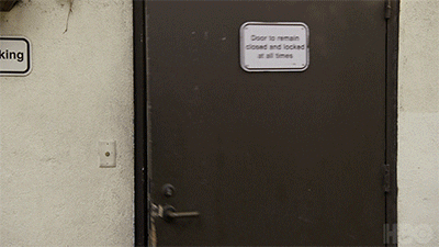 Old Man Kicked Out By Security GIF