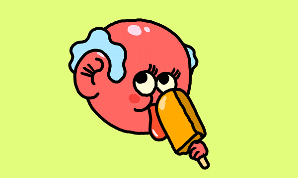 Old Man Licking Ice Cream Animation GIF