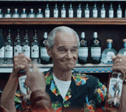 Old Man Party Alcohol GIF