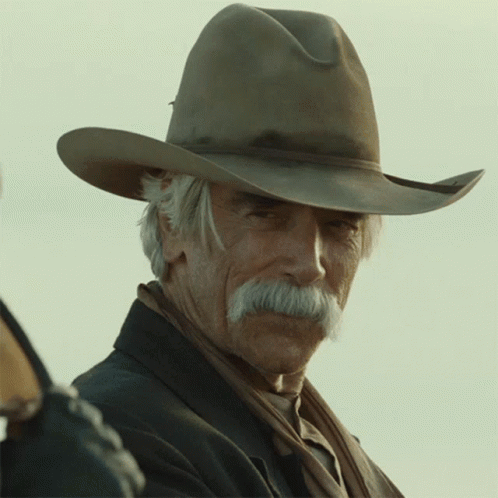 Old Man Sam Elliott Tip Hat GIF