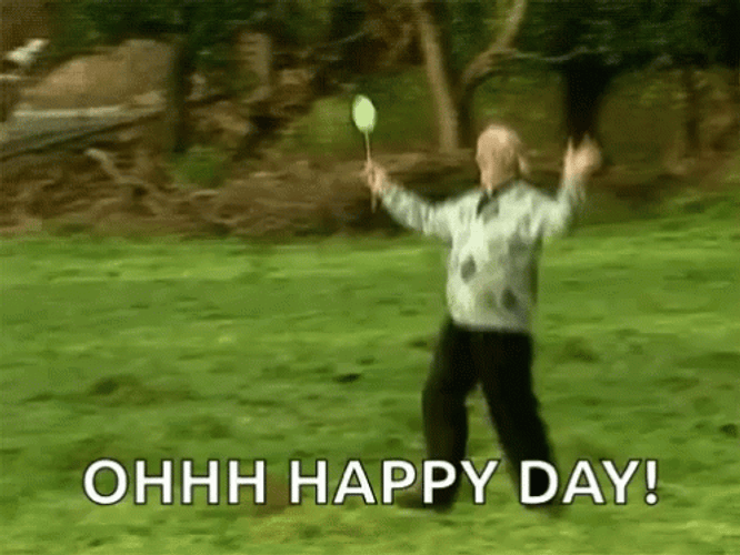 Old Man Skipping Happy Day GIF