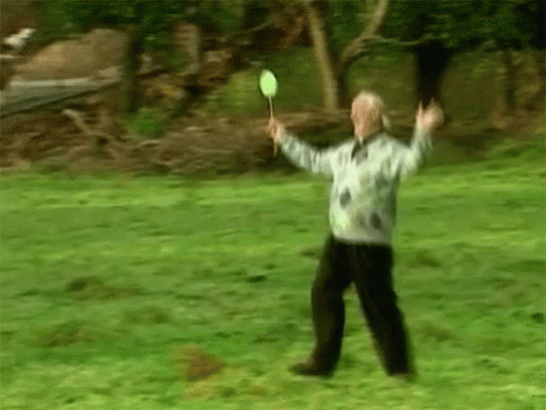 Old Man Skipping Lollipop GIF