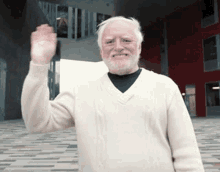 Old Man Waving GIF
