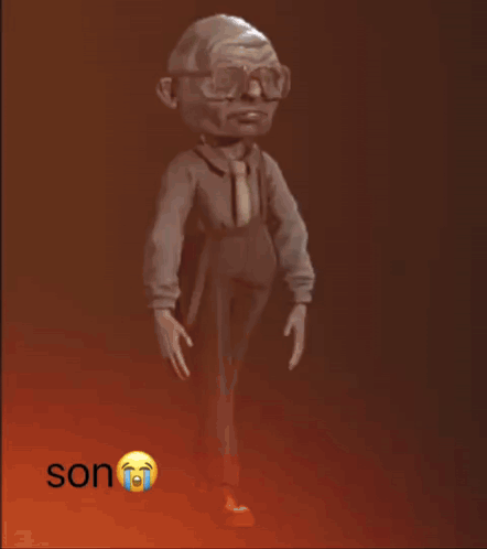 Old Man With Glasses Crying Saying Son
