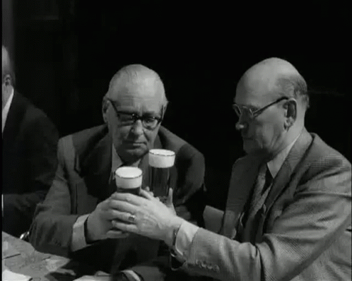 Old Men Chugging Beer GIF