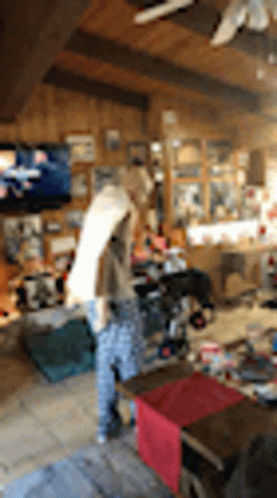 Old Men Fighting Inside Souvenir Shop GIF