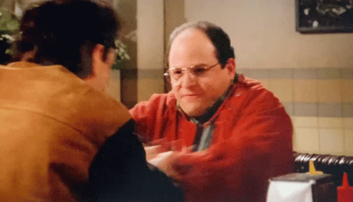 Old Men Jerry Sienfeld And George Constanza Fighting GIF