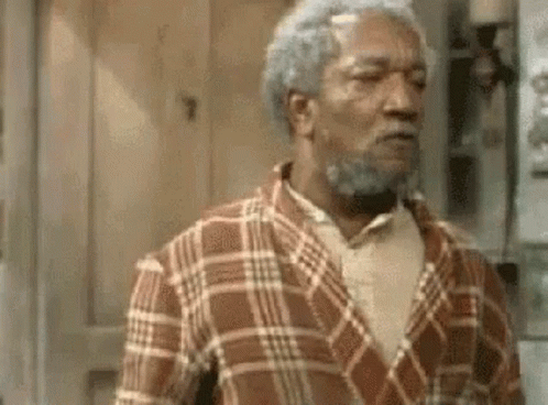 Old Men Redd Foxx Ready For Fighting GIF