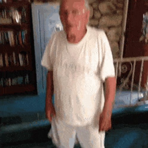 Old Men Showing Fighting Technique GIF