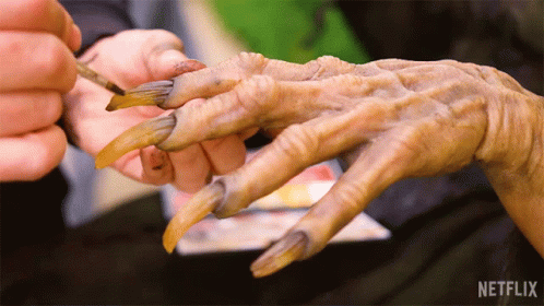 Old Natural Nail Getting Polished GIF