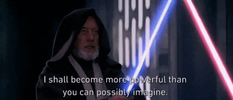 Old Obi Wan Ready To Fight With Lightsaber GIF