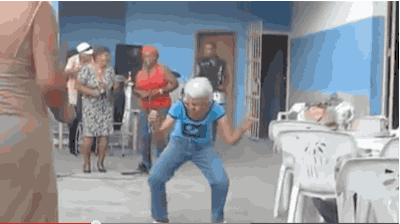 Old People Dance Like Teenager GIF