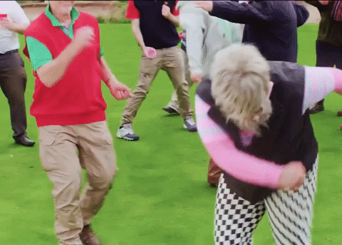 Old People Dancing On The Playground GIF