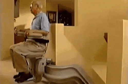Old People Man In Wheelchair GIF