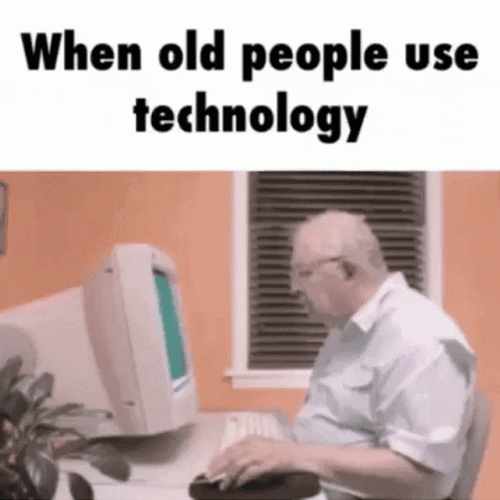 Old People Using Technology GIF