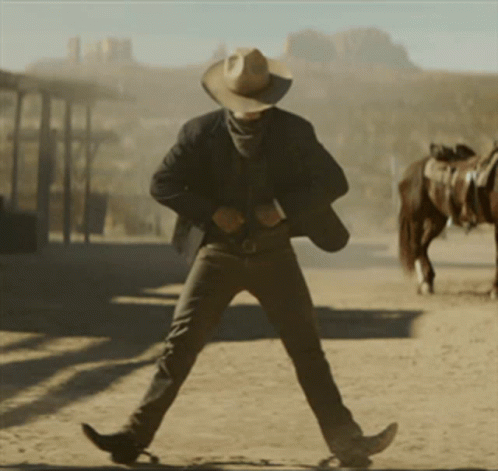 Old Western Cowboy Dancing GIF