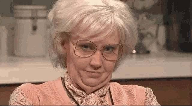 Old Woman Flirty Wink GIF