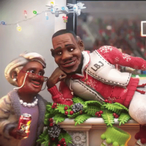 Old Woman Kissing Lebron James Sprite Cranberry Commercial GIF