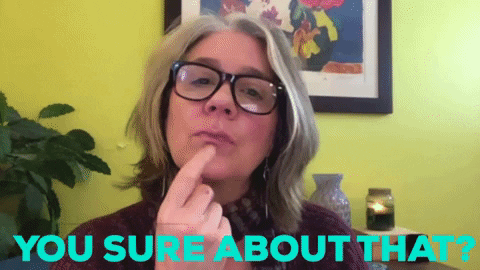 Old Woman Thinking Are You Sure About That GIF