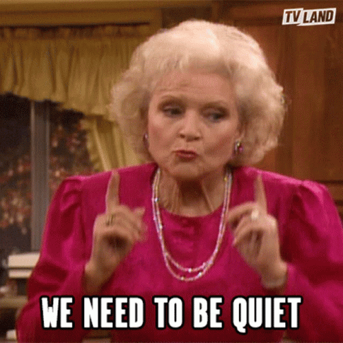 Old Woman We Need To Be Quiet GIF