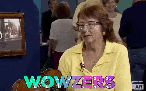 Old Woman Wearing Glasses Wowza GIF