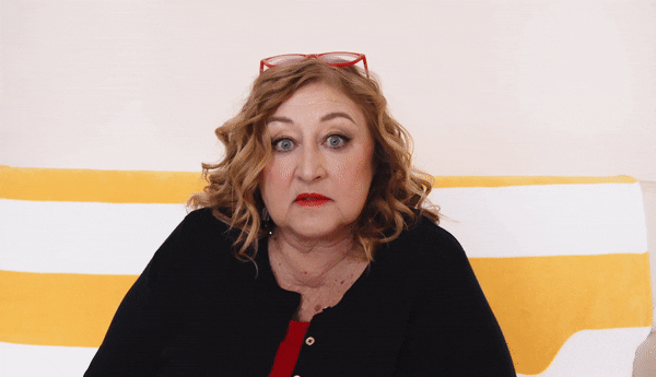 Old Woman With Glasses Whaaaa Face Reaction GIF