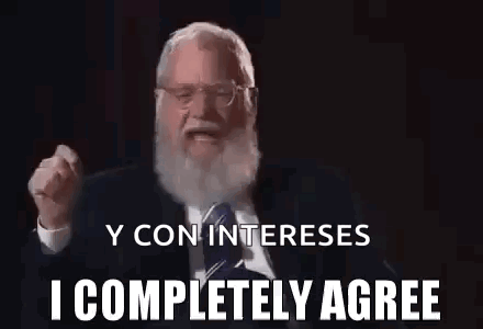 Older Man Beard Glasses Says I Completely Agree