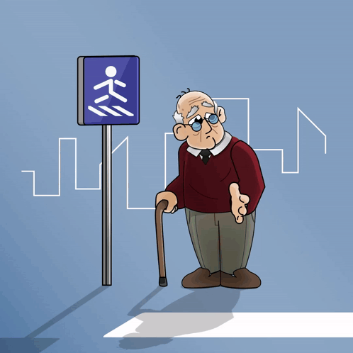 Older Man Driving Car Giving Thumbs Up
