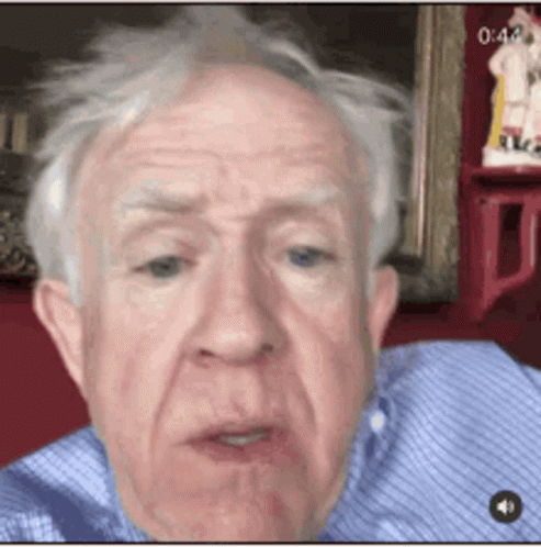 Older Man In Blue Shirt GIF