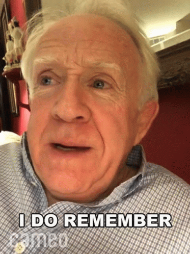 Older Man In Plaid Shirt Says I Do Remember Combo GIF