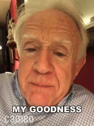 Older Man Making Funny Face Saying My Goodness GIF