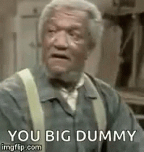 Older Man Making Funny Face Saying You Big Dummy GIF