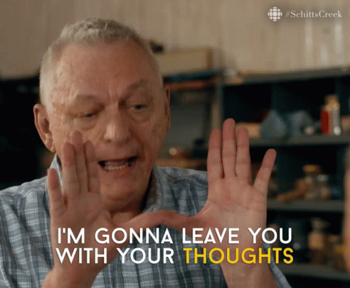 Older Man Saying I'm Gonna Leave You With Your Thoughts GIF