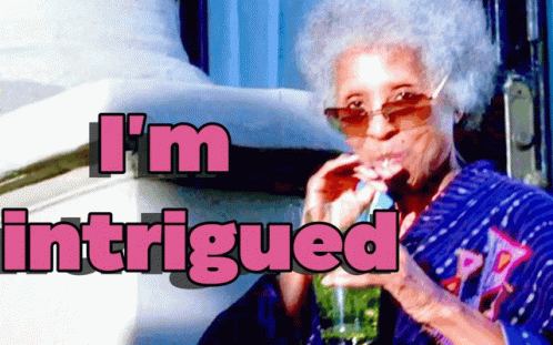 Older Woman Drinking Through Straw I'm Intrigued